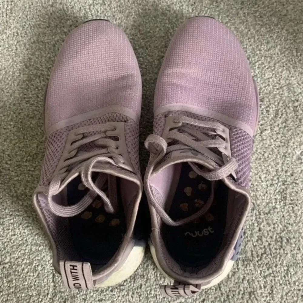 Adidas Boost NMD R1 Athletic Comfy Sneakers Light Purple Lavender Lilac 7.5 8 - Picture 10 of 12